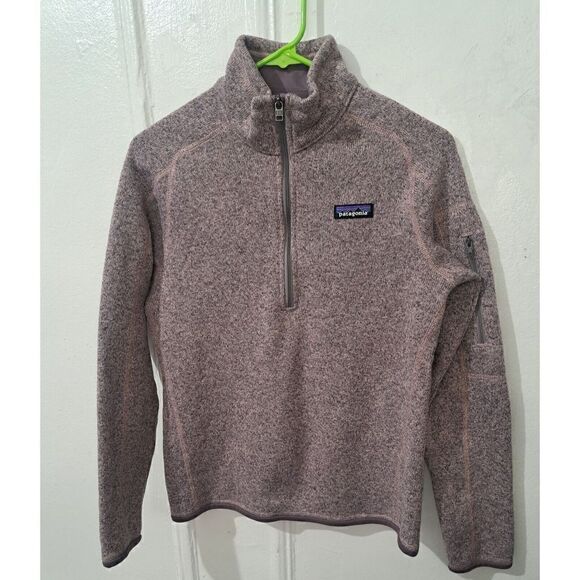 Patagonia A Better Sweater Fleece 1/4-Zip Pullover Women Small Mauve Purple - Picture 1 of 6